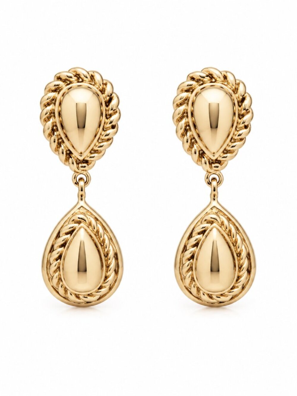 Vintage Signed Givenchy Gold-Tone Statement Clip-On Earrings | Bold Designer